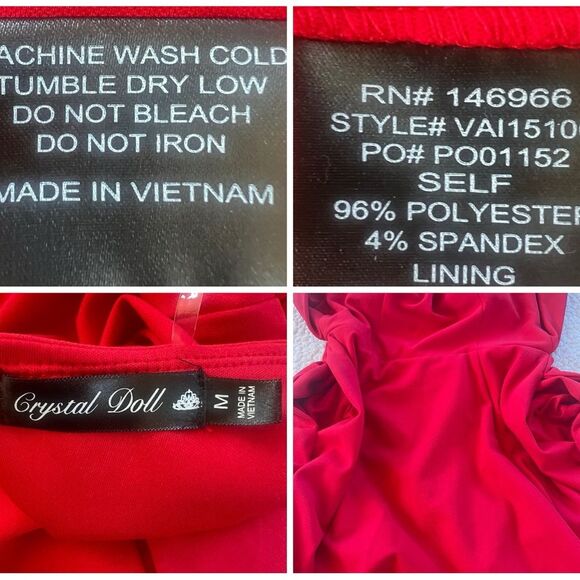 Chrystal Doll Red Sleeveless Summer Casual Tomato Girl Party Dress SZ M - Picture 5 of 12